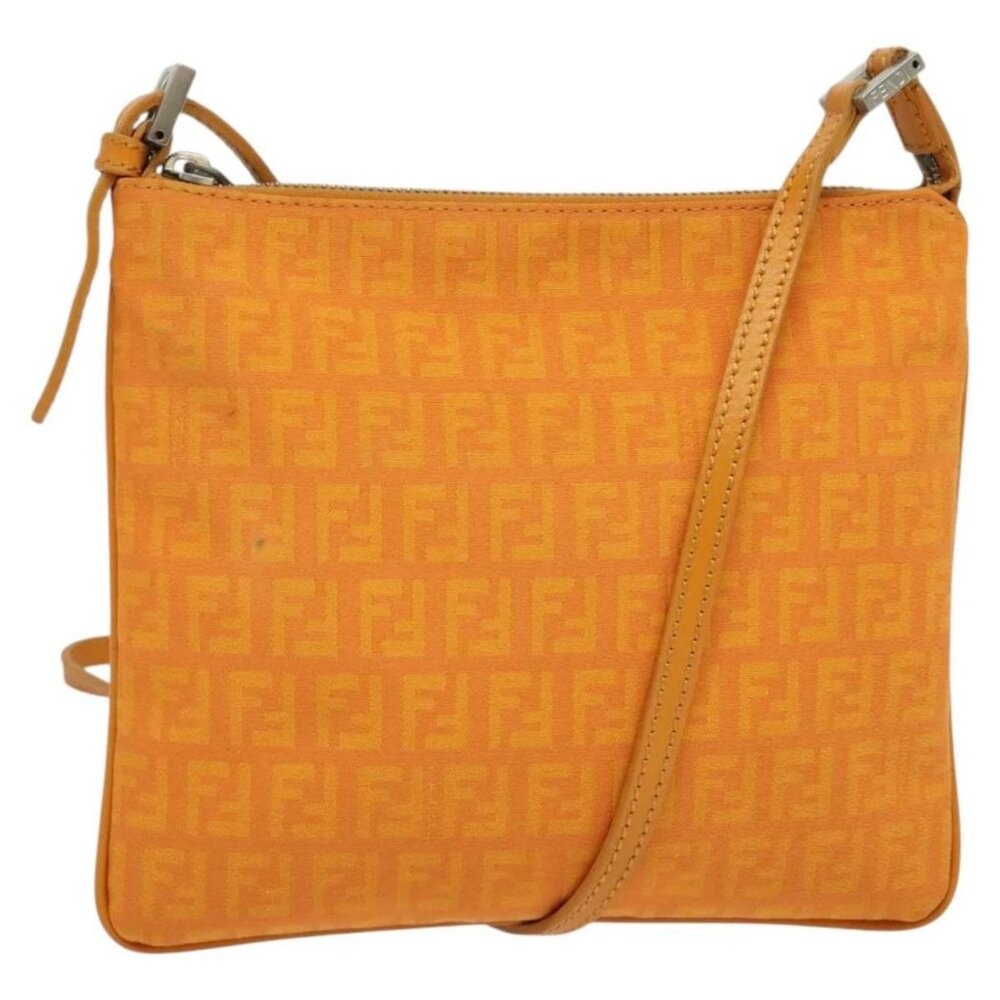 Fendi Orange FF Monogram Crossbody Shoulder Bag